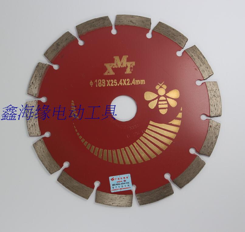 正品小蜜蜂金刚石锯片 切割片 7寸云石片 红色 188X25.4X2.4mm