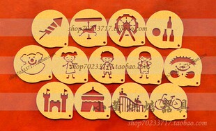 8寸儿童游乐园小丑木马/海绵戚风蛋糕亚克力糖粉筛烘焙印喷花模具