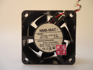 0.10A B19 6025 04W 2410ML 静音风扇 12V 双滚珠 6CM NMB 原装