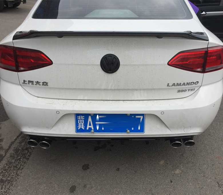 大众凌渡GTS/凌渡改装中尾段双边四出排气管加阀门可调音排气