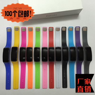 手环果冻电子表多色男女学生手表