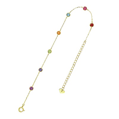 特价日本代购tsutsumi托帕石紫水晶橄榄石黄水晶青金石黄金手链女