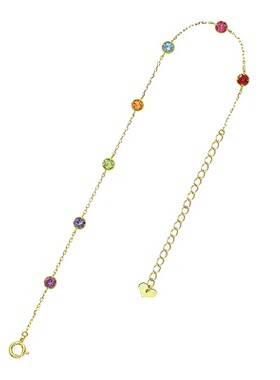 特价日本代购tsutsumi托帕石紫水晶橄榄石黄水晶青金石黄金手链女