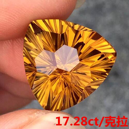 巴西裸石纯天然烟花切面吊坠