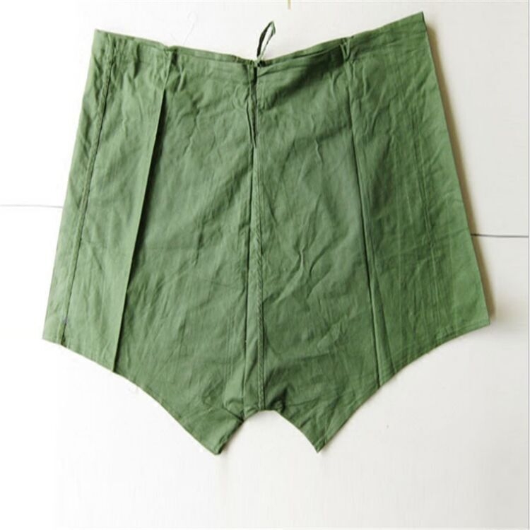 库存老式系带军绿内裤八一裤衩中老年纯棉平角裤男高腰宽松裤头