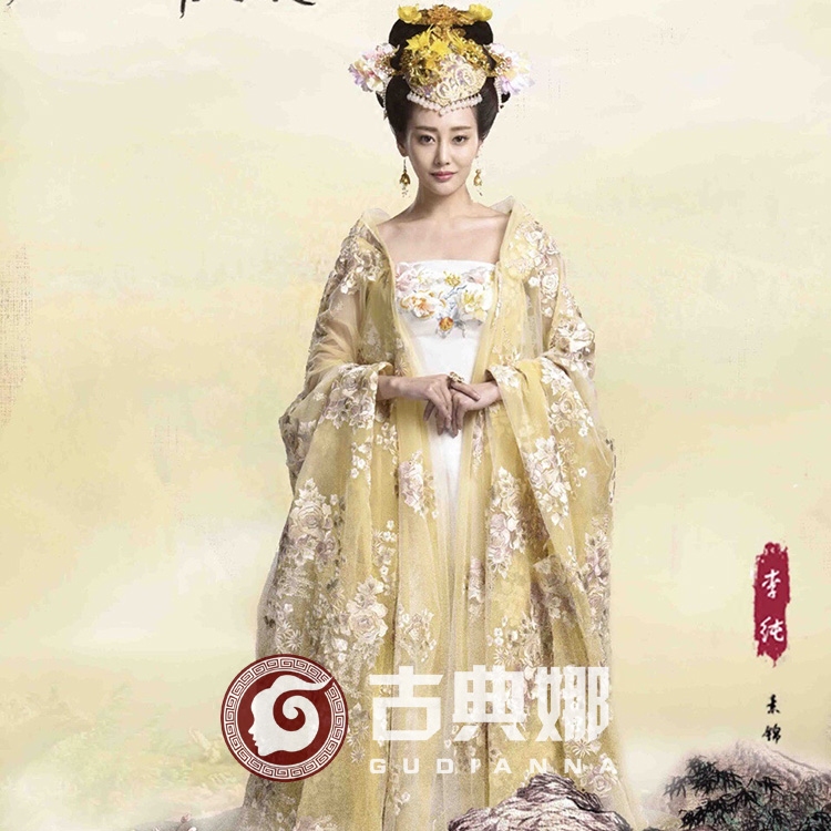 古典娜古装电影版三生三世十里桃花素锦新款古装服装仙女服装