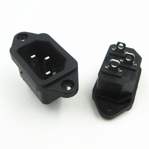 AC电源品字插座 三插座 三脚插座 10A/250V 品字公座 电源插座