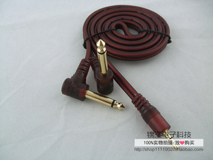 3.5转两个6.5 3.5转双6.35弯头一分二音频线手机电脑连接调音台线