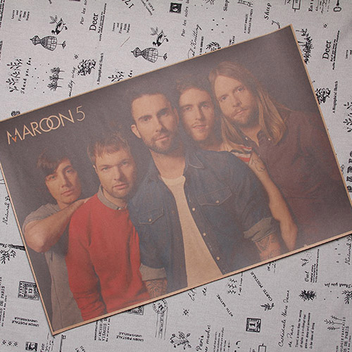 魔力红乐队 海报 Maroon 5 欧美摇滚乐队海报 音乐宣传画 复古