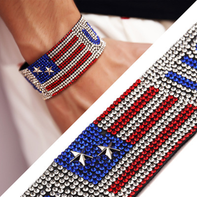 夜店新款超闪亮烫钻USA手镯手环American diamond bracelets