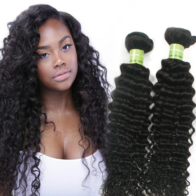 8A Peruvian Virgin Human Hair Extensions deep wave 3pcs/lot