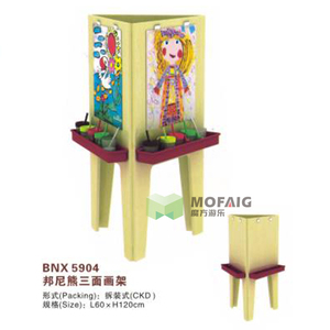 新款实木儿童画板画架套装三面小黑板支架式宝宝画画写字板