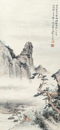 艺术微喷 冯超然(1882-1954) 归去来辞意图30x64厘米