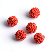 Hairy girl Taiwan cinnabar beads vermilion Orange Donkey Kong 2.0 Puti Zi beads DIY insulation beads