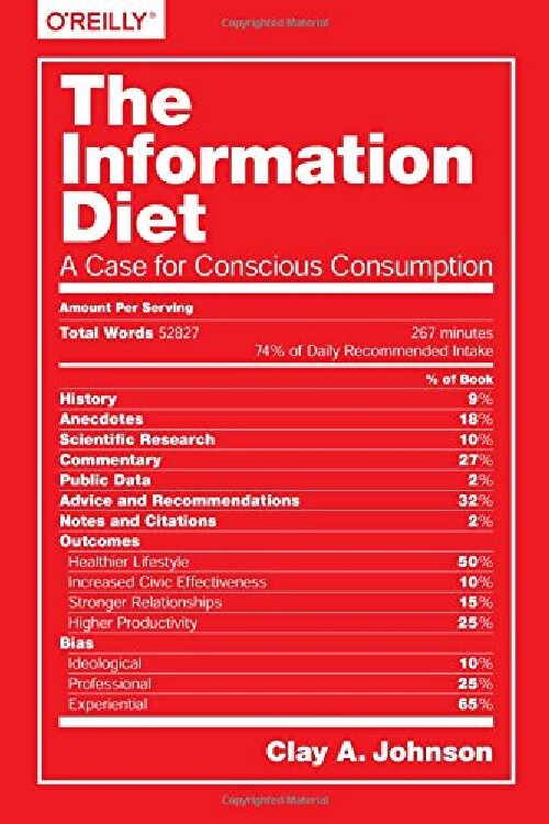 现货 The Information Diet: A Case for Con...
