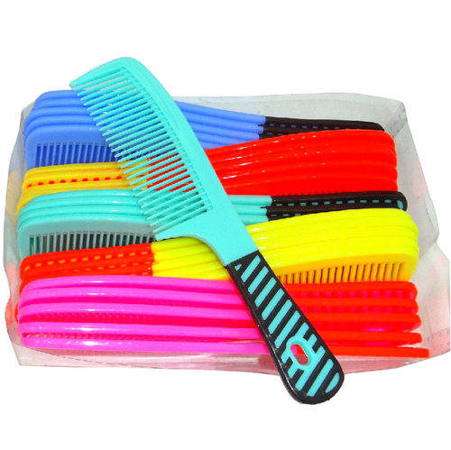 彩色斜纹手柄便携美容美发梳子