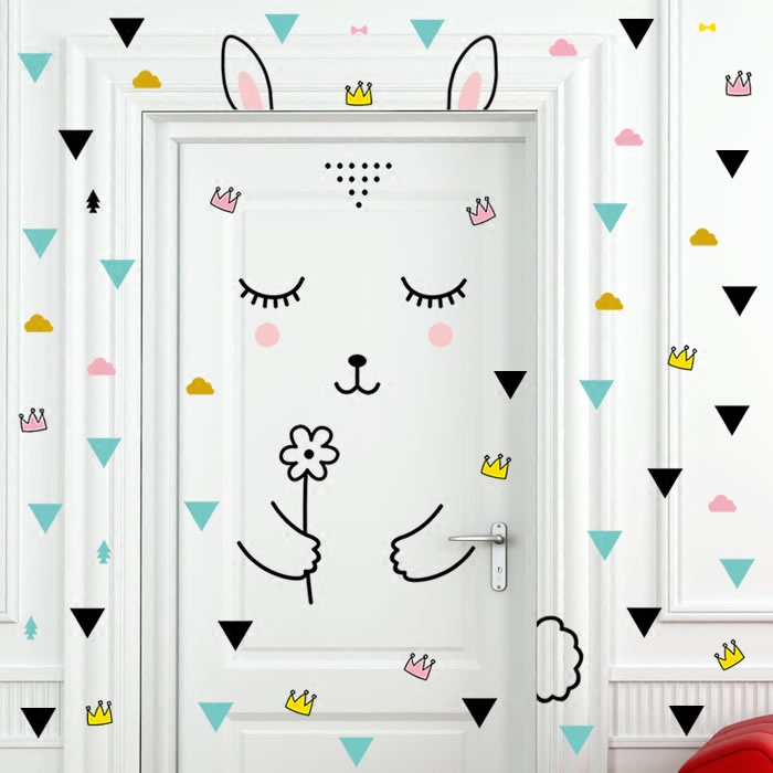 包邮装饰墙贴简约三角形几何图案客厅卧室背景简约北欧风贴纸自粘