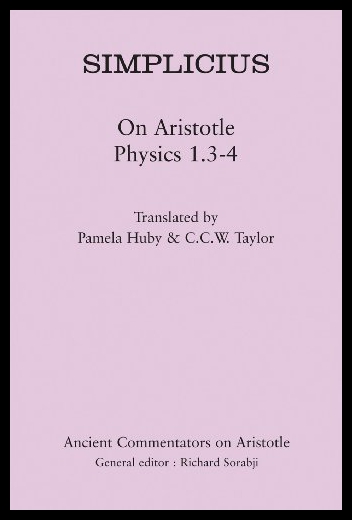 【预售】Simplicius: On Aristotle Physics 1.3-4