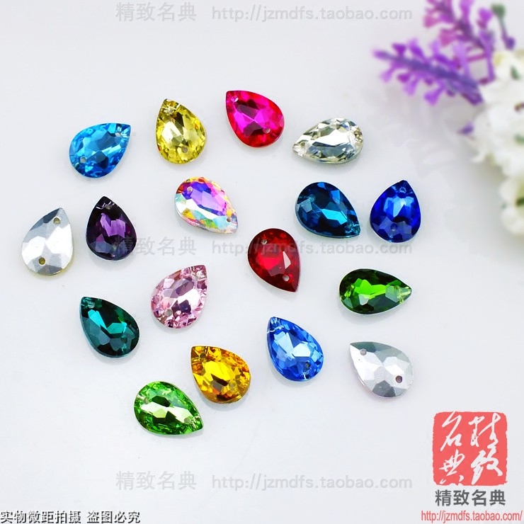 水晶玻璃手缝尖底立体亮钻钉婚纱裙子毛衣服上装饰品辅料diy材料