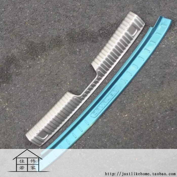 16款科沃兹专用不锈钢内外后护板贴行李尾箱防护后杠踏板装饰亮条