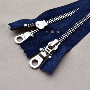 口皮具箱包鞋 高档5 口裤 袋口半领袖 靴藏青058 YKK拉链亮银闭尾服装