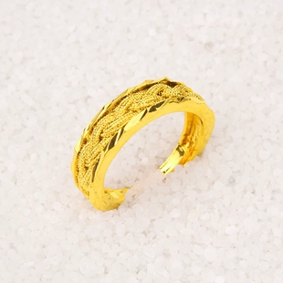 Đồng xu Euro trang sức bằng vàng mạ 24K nữ vàng sáu chữ thần chú vòng tay cát vàng nhẫn trang sức SZ150 JZ225 vòng tay may mắn