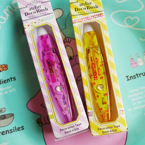 日本plus可爱的卡通花边蜡笔