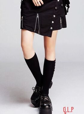╋魔叹╋ GLP 庞克KERA朋克PUNK拉链铆钉百折短裙 配小腰包 71296