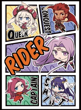 【蓝海卡牌】Fate蛋糕兔FGO Rider全家福Q版SC2016冬会场限定卡套