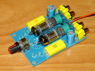 车载直流12V工作用两只6J1 6J2或6N15电子管胆缓冲前级汽车功放板