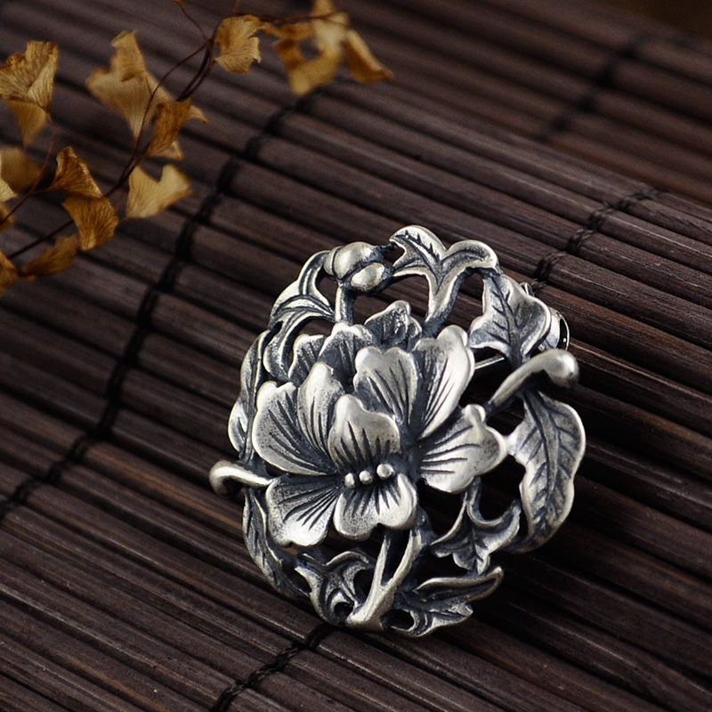 Broche femme en argenterie - Ref 1173333 Image 1