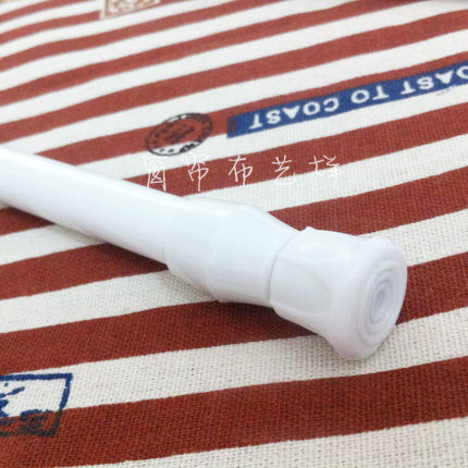 白色烤漆伸缩杆免安装浴帘杆窗帘撑杆免打孔半帘门帘短帘