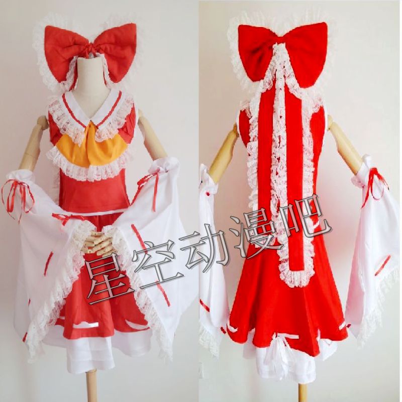 天河动漫 东方绯想天 红魔乡cos博丽灵梦cos服 巫女装cosplay洋装