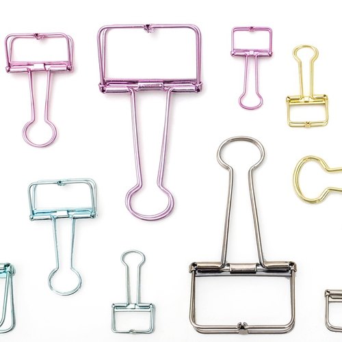 长尾夹 手帐夹 收纳夹 整理夹 3个规格