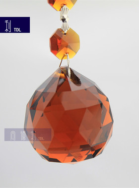 茶色球 本色水晶 新品灯饰配件diy 珠帘 隔断 吊坠 30mm40mm
