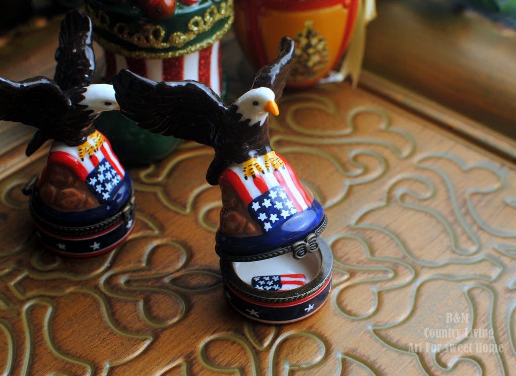 外贸美式陶瓷首饰盒旅美纪念品