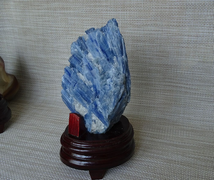 水玉冰魄天然蓝晶石摆件 天蓝矿标原石摆件 家居摆件 多款实物
