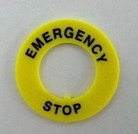 开孔 22m 急停按钮警示牌 警示圈 提示牌 40MM 标志框 黄色 STOP