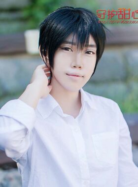 包邮甜心家精灵使的剑舞/风早神人小哥张起灵现货cosplay假发特价