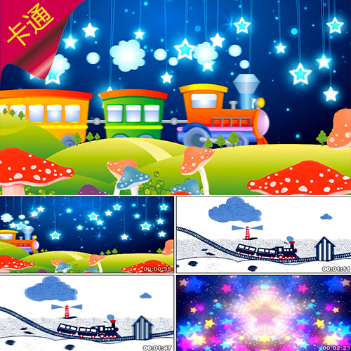 箱子里的梦 儿童舞蹈演出 小火车 卡通动漫 可爱 幼儿园 视频素材