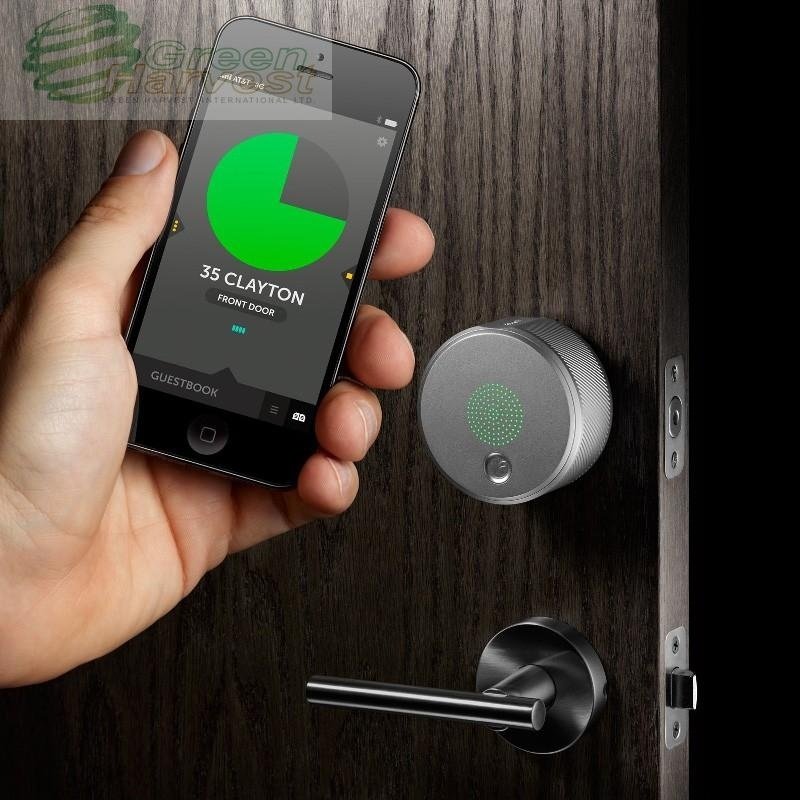 august smart lock  新款 智能手机门锁 homekit.