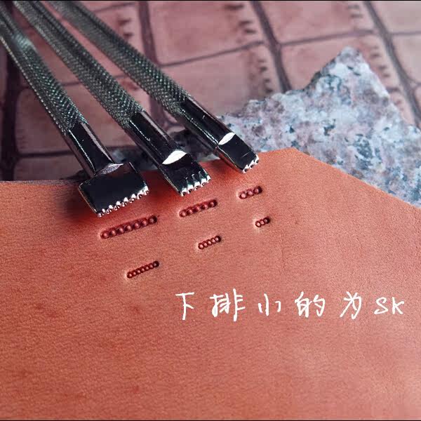 皮雕印花工具Johnleather一体成型钢制背景圆点 A101-1-3 -5 -7-9