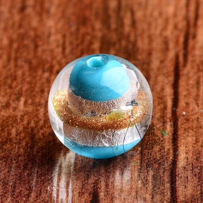 diy日式银箔琉璃红色毫米散珠