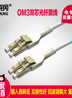 波钢 UNIBOOT连体尾 一管双芯光纤跳线多模万兆OM3光纤线尾纤万兆双芯1米可定制