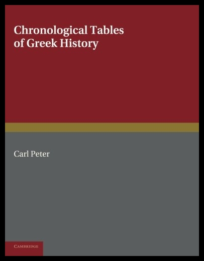 【预售】Chronological Tables of Greek History: