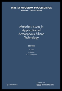 【预售】Materials Issues in Applications of Amorphous Sil