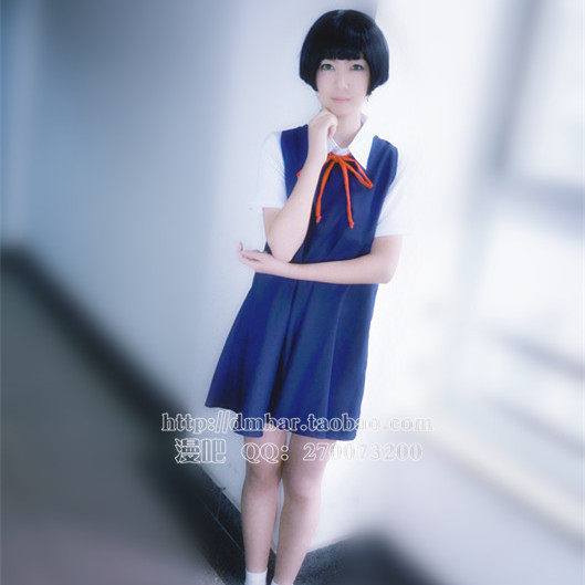 日本动漫银仙市松小雏cos服蓝色女学生连衣裙cosplay服装全套促销