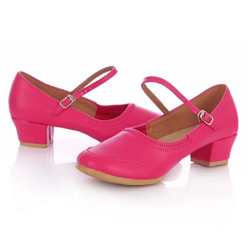 Летние туфли, красная обувь, современные танцующие сандалии, мягкая подошва, из натуральной кожи