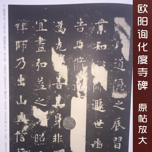 正版包邮 唐·欧阳询化度寺碑(中国书法名碑名帖原色放大本) 欧体楷书学习临摹 化度寺大8开原碑帖放大 名家书法