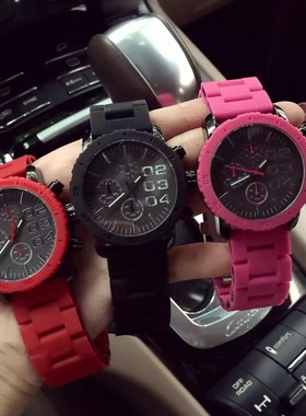 网红黄加蓝色同款时尚潮流女士手表2022新款陶瓷壳情侣表女表男表